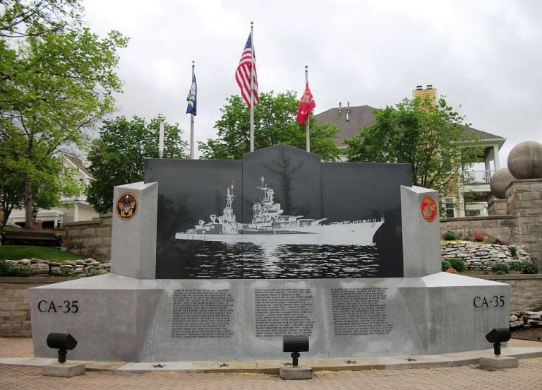 Memorial for the sailors in the worst shark attack