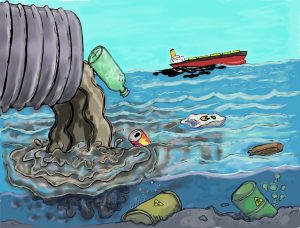 Ocean waste from land and sea