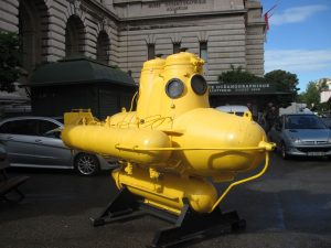 Jacques Cousteau submarine near Oceanographic Museum in Monaco